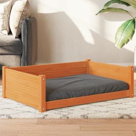 Dog Bed Wax Brown Solid Pine Wood Medium Durable Dog Bed